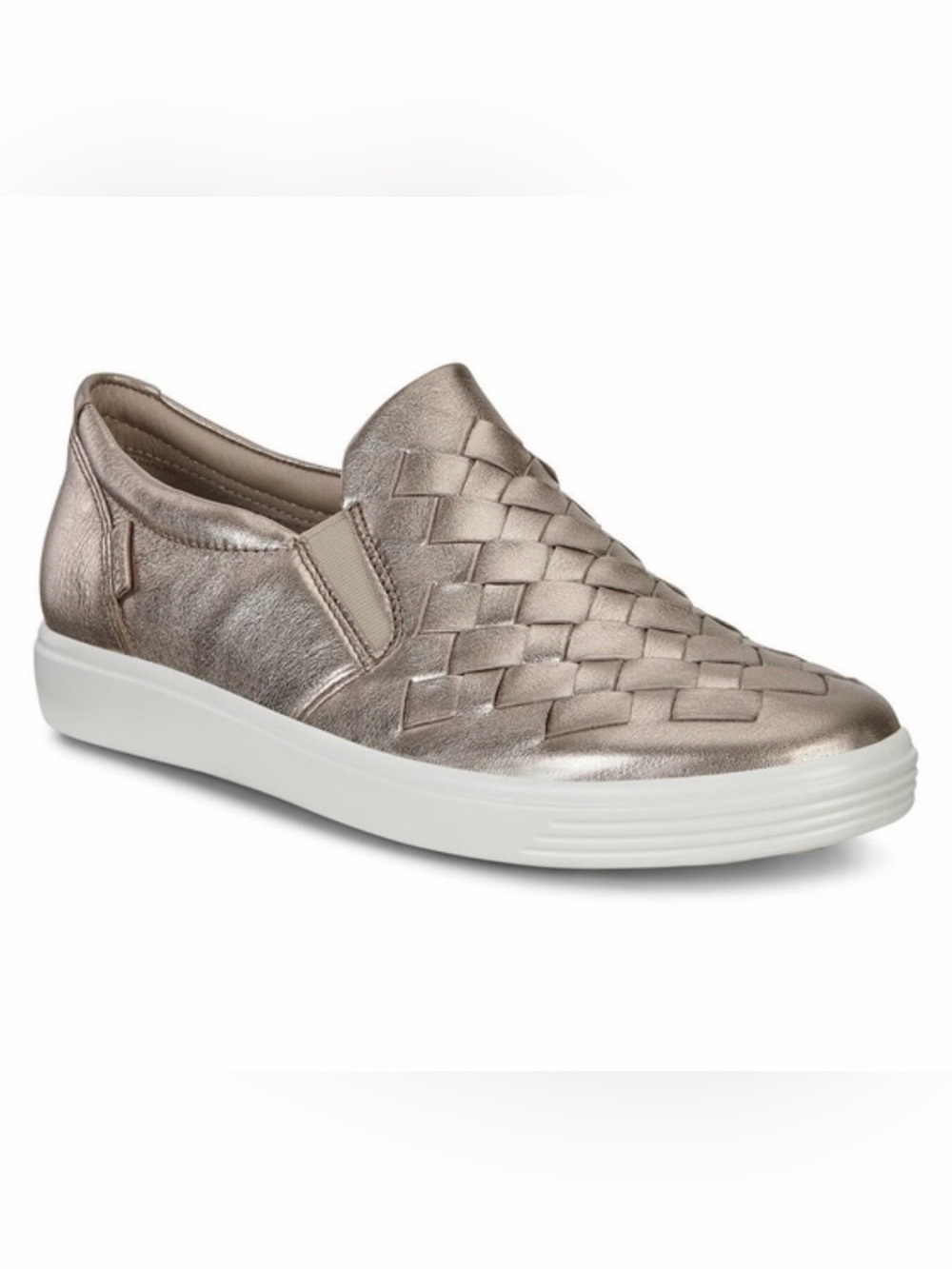 Ecco Soft7 Women's Metallic Woven Leather Loafers/Sneakers Size: 11